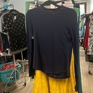 Athletica size extra small blue long sleeve shirt with mesh details